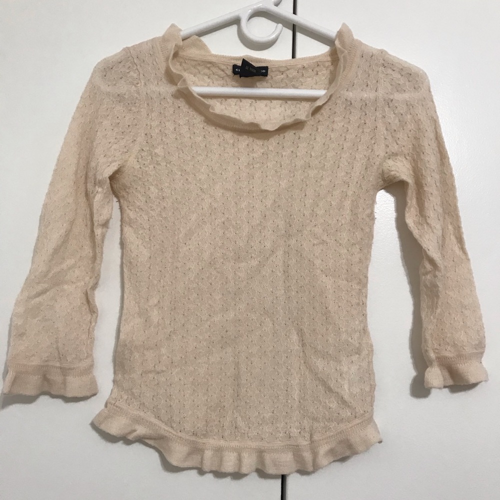 Club Monaco wool ruffled sweater